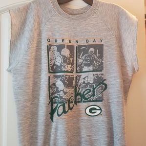 Women's Vintage Green Bay Packers Cutoff Sweatshirt